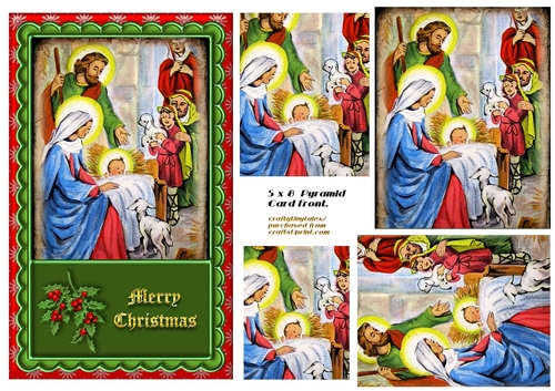 Christmas 5x8 Pyramid Card Front 1