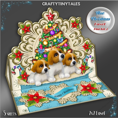 Blue Christmas Easel Mini Kit. 2