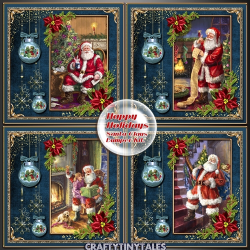 Happy Holidays Santa Blue Bumper Kit