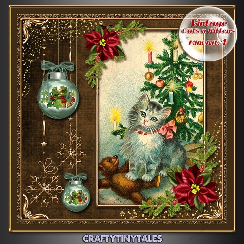 Vintage Cats n Kittens Mini Kit. 4