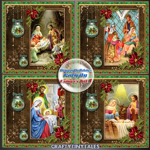 Happy Holidays Nativity Scene Bumper Kit.1