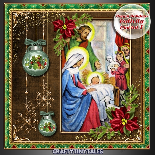 Happy Holidays Nativity Scene Kit.1 