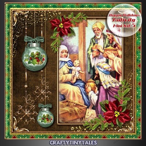 Happy Holidays Nativity Scene Kit.5
