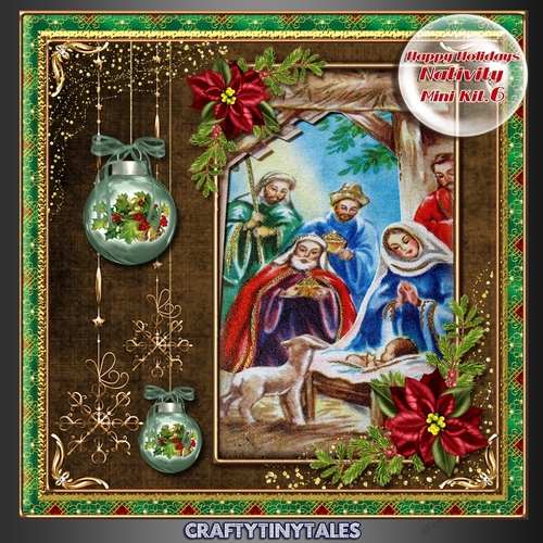 Happy Holidays Nativity Scene Kit.6