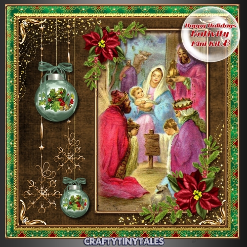 Happy Holidays Nativity Scene Kit.8