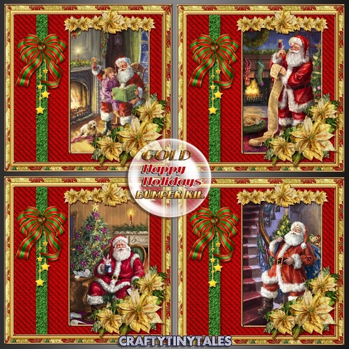 GOLD Happy Holidays Santa Bumper Kit