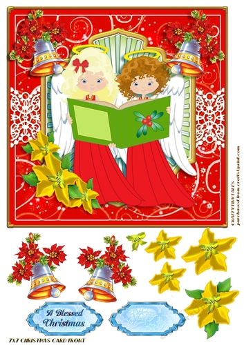 Christmas Angel Blessings Card Front 5