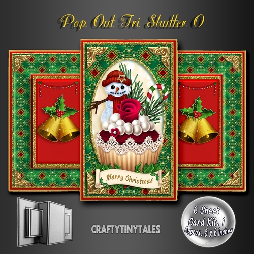 Tri-Shutter O Pop Out Card Kit.Xmas One.