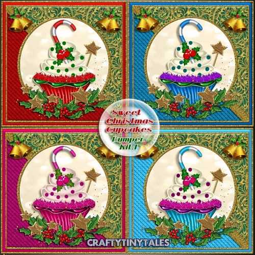 Sweet Christmas Cupcakes Bumper Kit 1