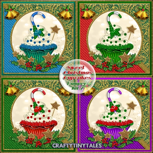 Sweet Christmas Cupcakes Bumper Kit 2