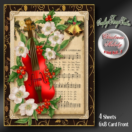 Christmas Melody Card Front Mini Kit.3