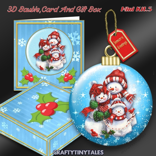 3D Bauble Card And Gift Box Kit 5