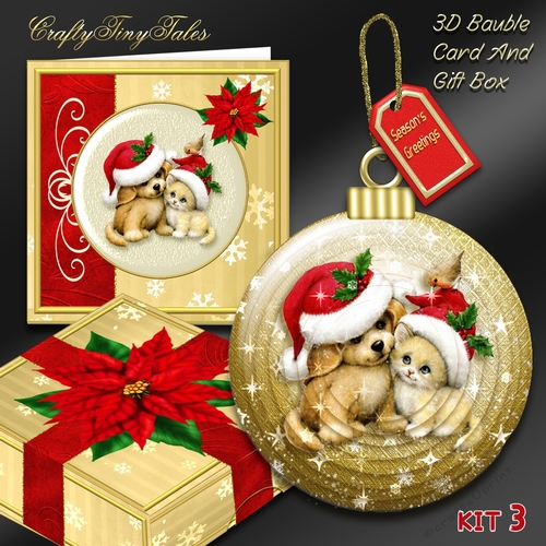 3D Bauble Card And Gift Box Mini Kit 3