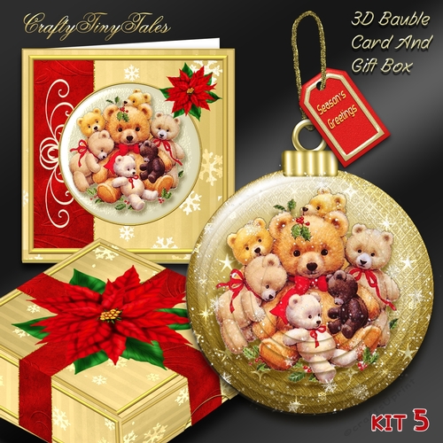 3D Bauble Card And Gift Box Mini Kit 5