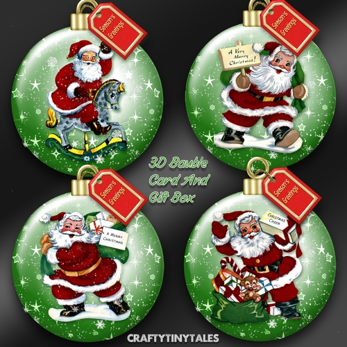 Christmas Vintage Santa Bauble Bumper Kit 1