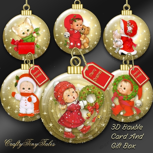 Six 3D Bauble Card And Gift Box Bumper Kit.2