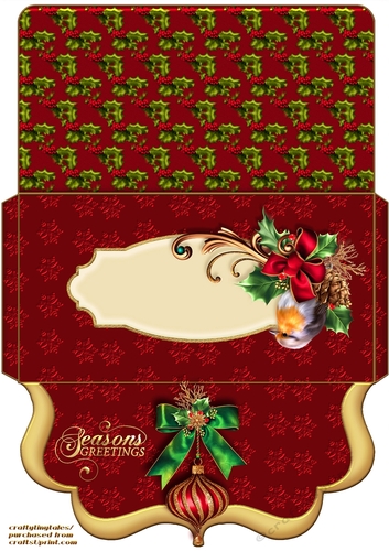 Red Gold Voucher Christmas Decor 5 