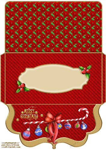 Red Gold Voucher Christmas Decor 6 