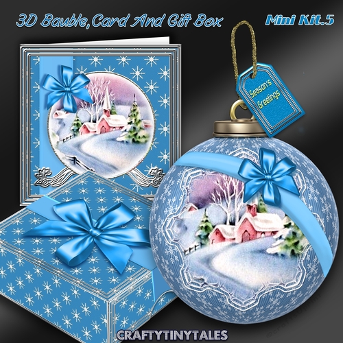 3D Bauble Card And Gift Box Christmas Church Kit.5
