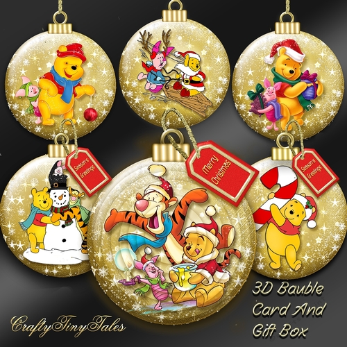 Christmas With Winnie 6 Bauble Bumper Gold Kit