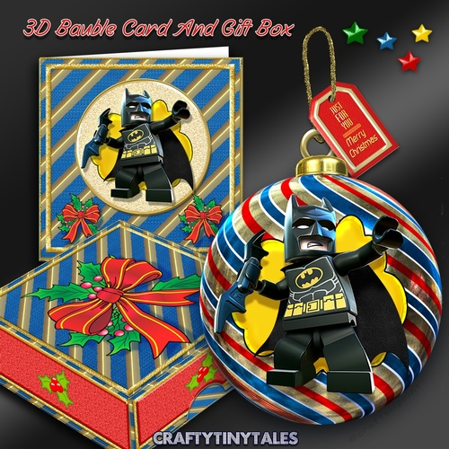 3D Bauble Card And Gift Box Christmas Lego 1