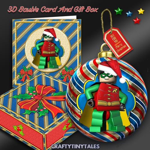 3D Bauble Card And Gift Box Christmas Lego 2