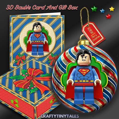 3D Bauble Card And Gift Box Christmas Lego 6