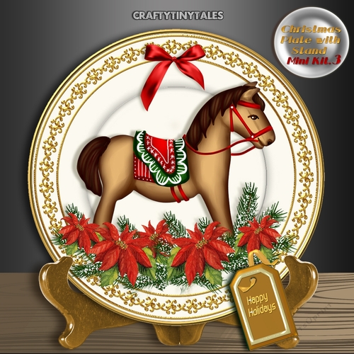 Christmas Plate with Stand.Mini Kit.3