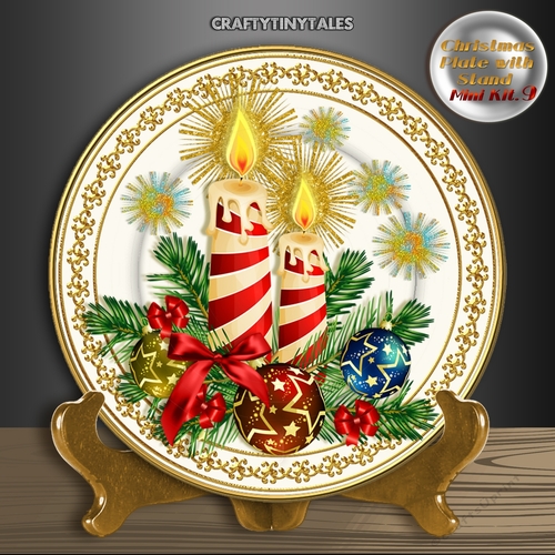 Christmas Plate with Stand Mini Kit.9
