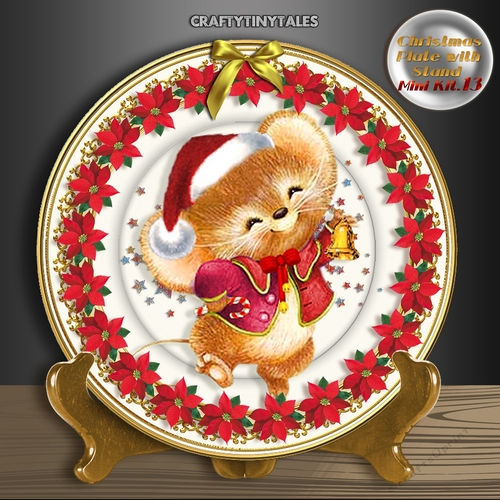 Christmas Plate with Stand.Mini Kit.13