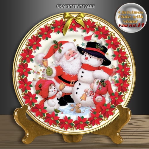 Christmas Plate with Stand.Mini Kit.14