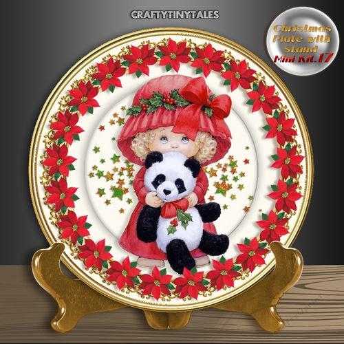 Christmas Plate with Stand.Mini Kit.17