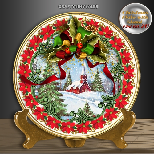 Christmas Plate with Stand Mini Kit 20
