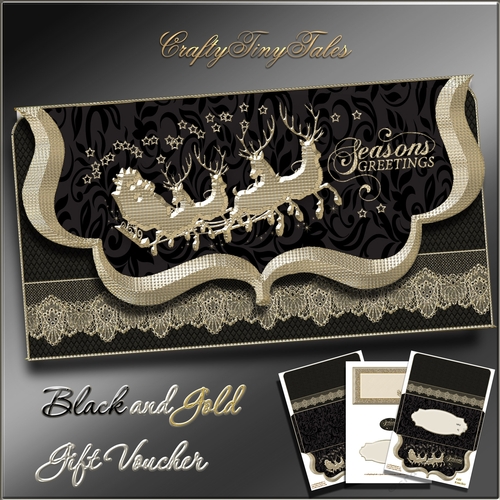 Holiday Black and Gold Gift Voucher 2