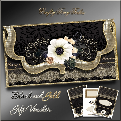 Holiday Black and Gold Gift Voucher 3