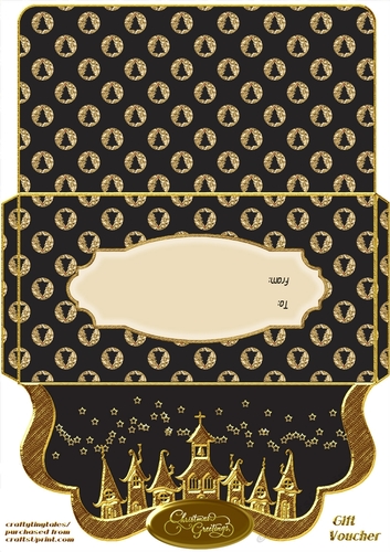 Xmas Black and Gold Gift Voucher 1
