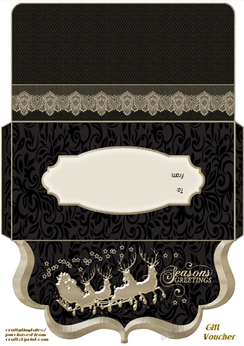 Xmas Black and Gold Gift Voucher 2
