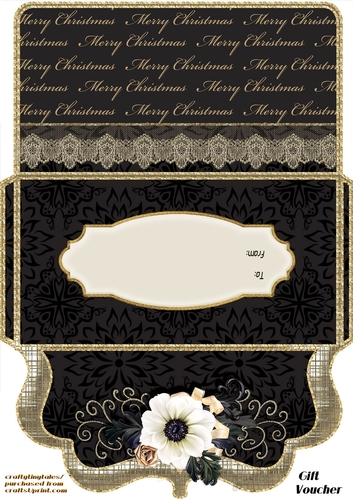Xmas Black and Gold Gift Voucher 3