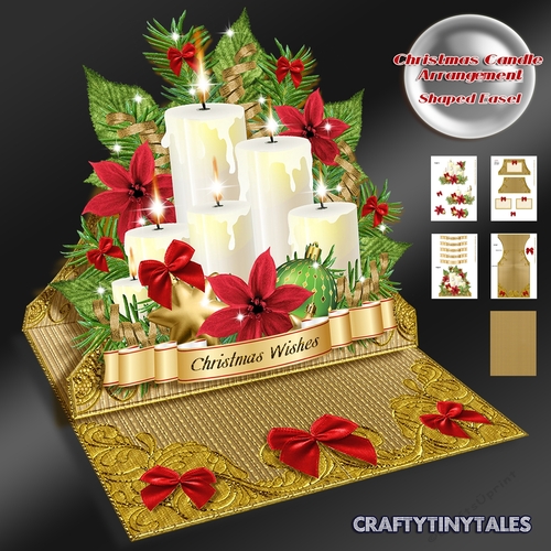 Christmas Candle Arrangement Easel Kit.