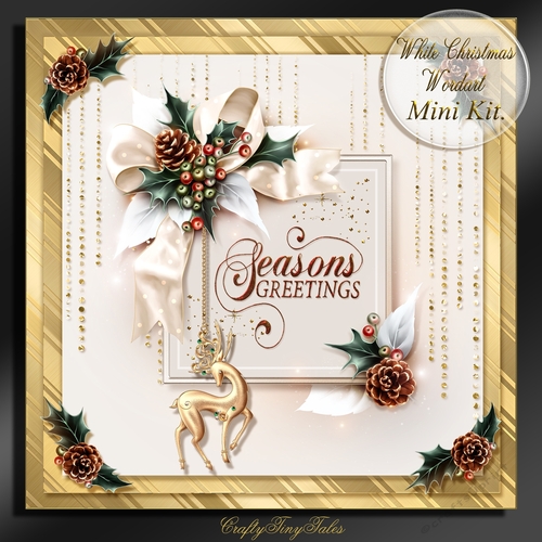 White Christmas Card Front Mini Kit.4