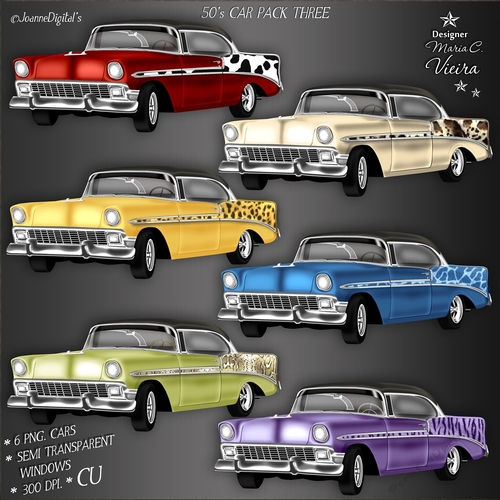 50s Cars 6 Pack.Animal Print Kit.3