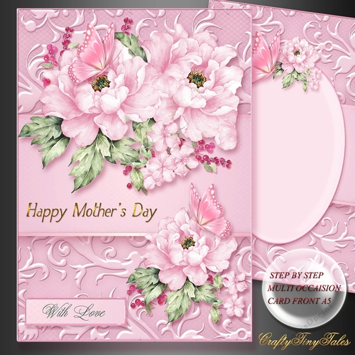 Pretty and Pink 6x8 Floral Card Front Mini Kit1.