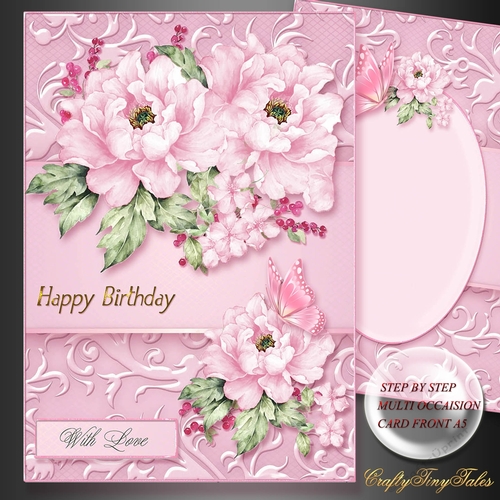 Pretty and Pink 6x8 Floral Card Front Mini Kit.2.