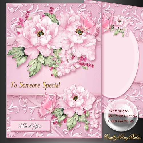 Pretty and Pink 6x8 Floral Card Front Mini Kit.4