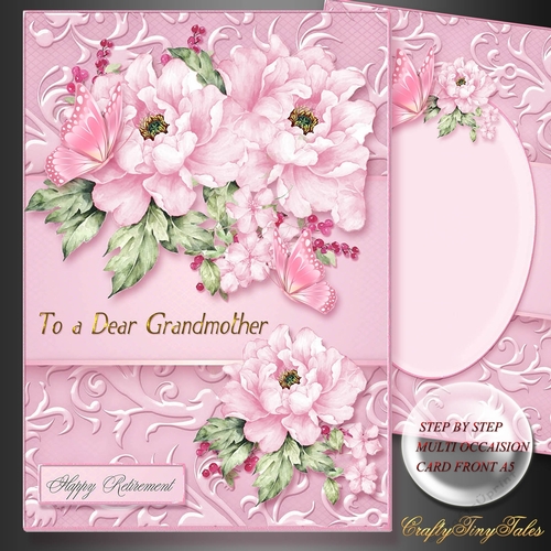 Pretty and Pink 6x8 Floral Card Front Mini Kit.6
