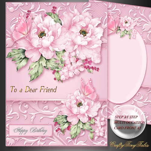 Pretty and Pink 6x8 Floral Card Front Mini Kit.7