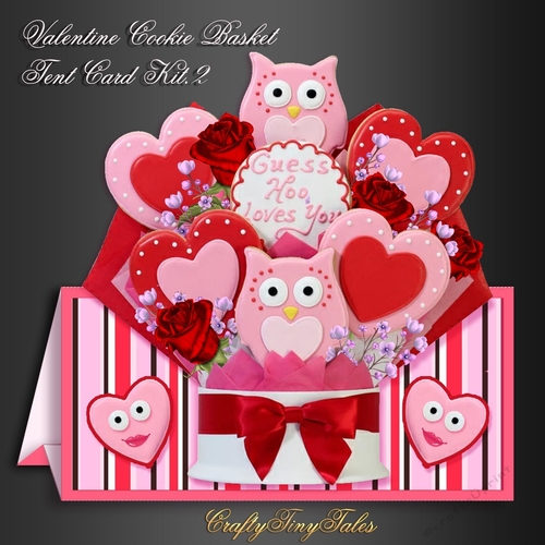 Valentine Owl Cookie Basket kit.2
