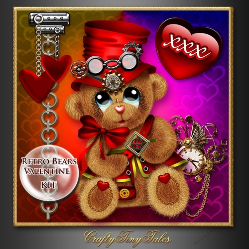 Retro Bears Valentine Kit.1