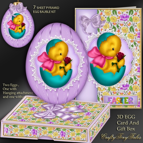 3D Easter Egg Hunt Bauble Card And Gift Box 5