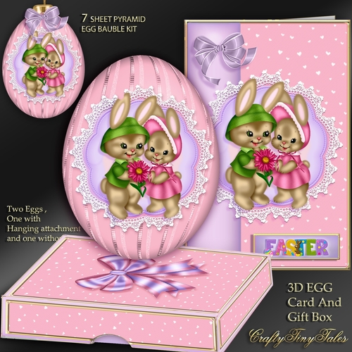 3D Easter Egg Hunt Bauble Card And Gift Box 6